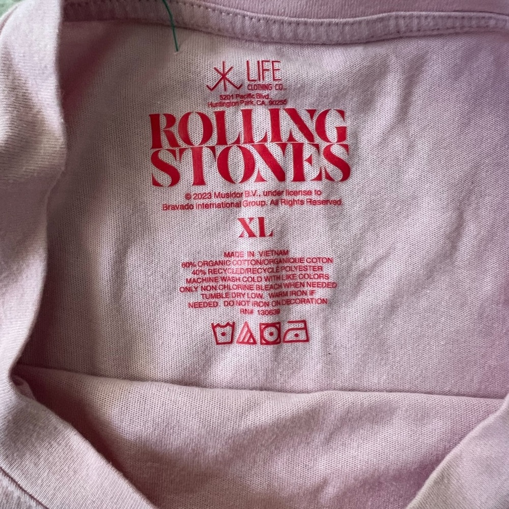 The Rolling Stones Tour ‘78 Pink Band Tee - Picture 3 of 3